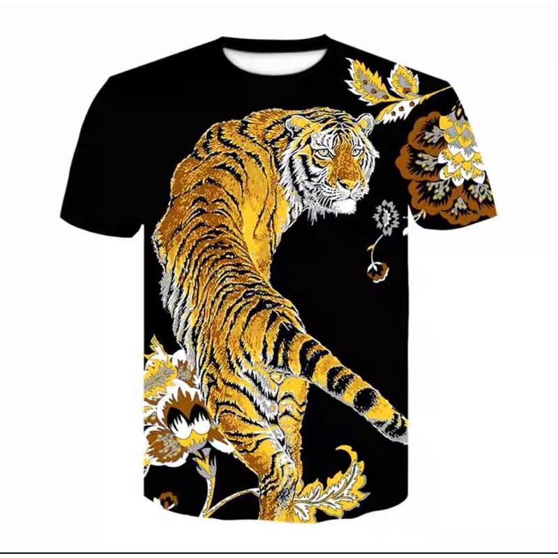 【YT Style】王者風範歐美經典衣服3D皇冠獅子短袖T恤男 買越多越優惠-細節圖2