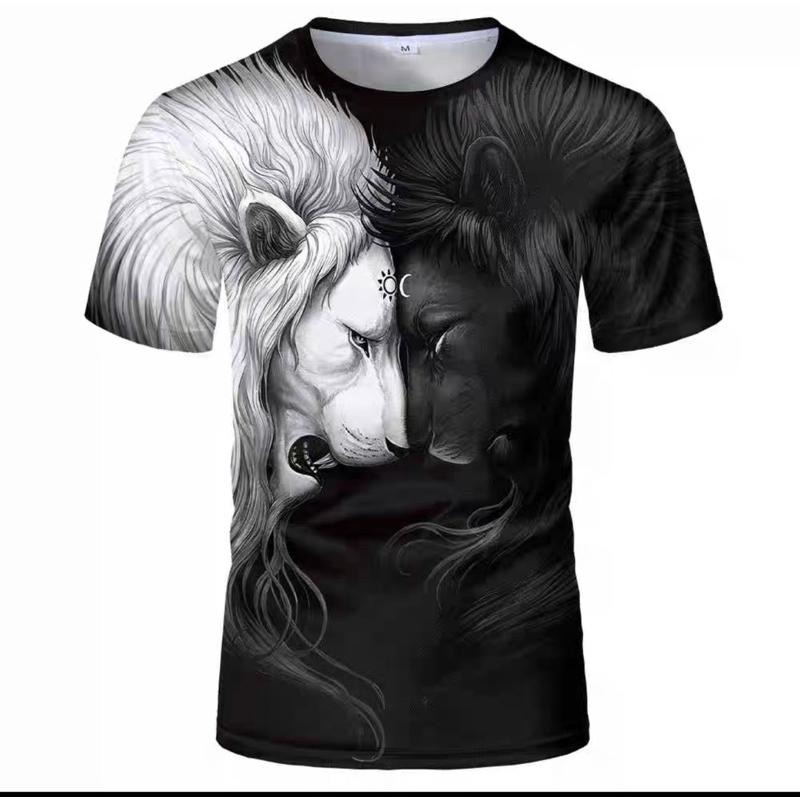 【YT Style】王者風範歐美經典衣服3D皇冠獅子短袖T恤男 買越多越優惠-細節圖5
