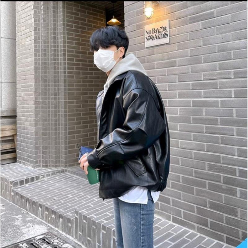 【YT Style】韓版🇰🇷韓國寬鬆皮外套 夾克 高質感 潮男 韓衣