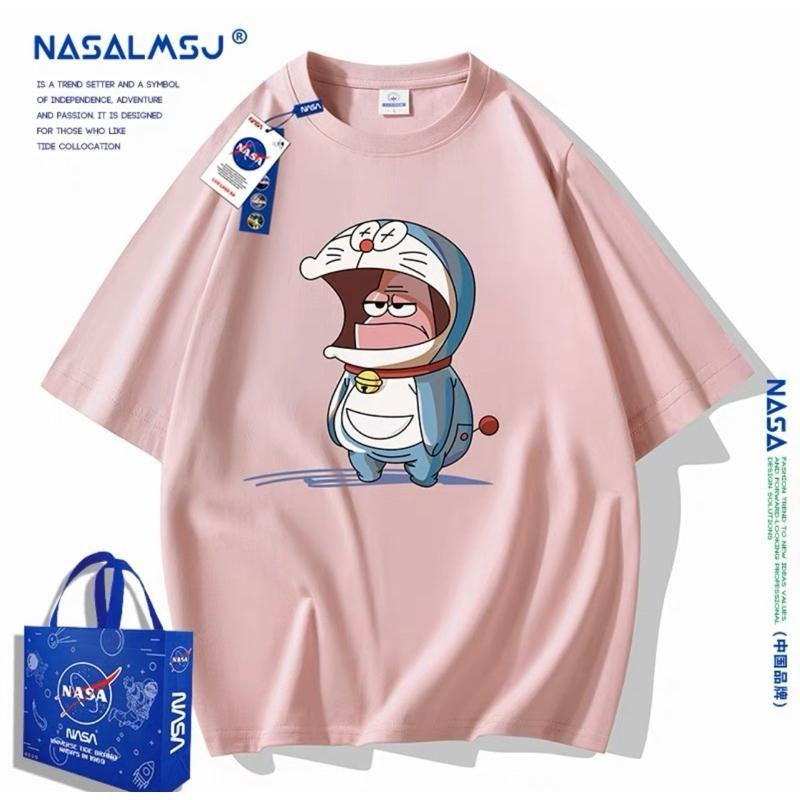 【YT Style】韓版 派大星哆啦A夢短T 潮牌寬鬆 短袖上衣 時尚穿搭 情侶 男女不拘-細節圖5