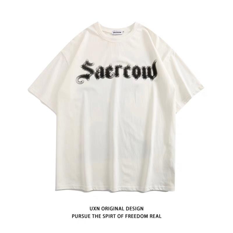 【YT Style】異形變種人字母印花短T 潮流 穿搭 寬鬆 短袖上衣 男女 情侶 多帶超優惠❗️-細節圖3