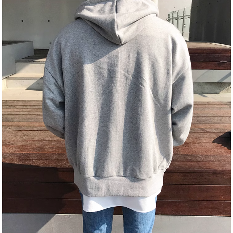 【YT Style】韓系連帽外套 懶人內刷毛厚磅連帽外套 棉質 連帽 棉外套 百搭 穿搭-細節圖6