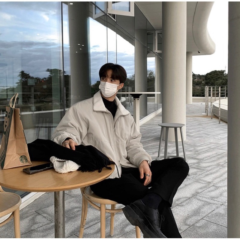 【YT SHOP】韓國｜🇰🇷｜男款｜加厚翻領棉襖外套 兩色-細節圖2