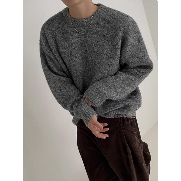 【YT SHOP】韓國 慵懶風格 針織毛衣 海馬毛 毛衣 針織衣 針織外套 長袖 寬鬆 休閒 百搭 質感 穿搭-細節圖3