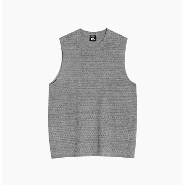 【YT SHOP】韓國 簍空針織無袖背心 短寬版型 無袖 針織 男女不拘-規格圖6