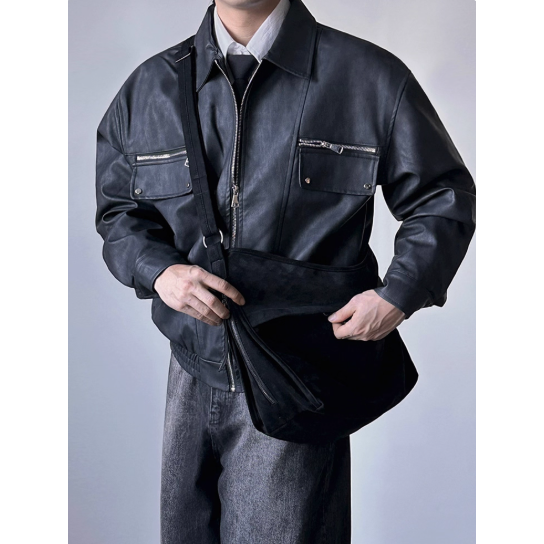 【YT SHOP】韓國｜🇰🇷｜麂皮肩側背包 托特包 側背包 皮革包 簡約 麂皮包 穿搭 時尚兩色-細節圖3