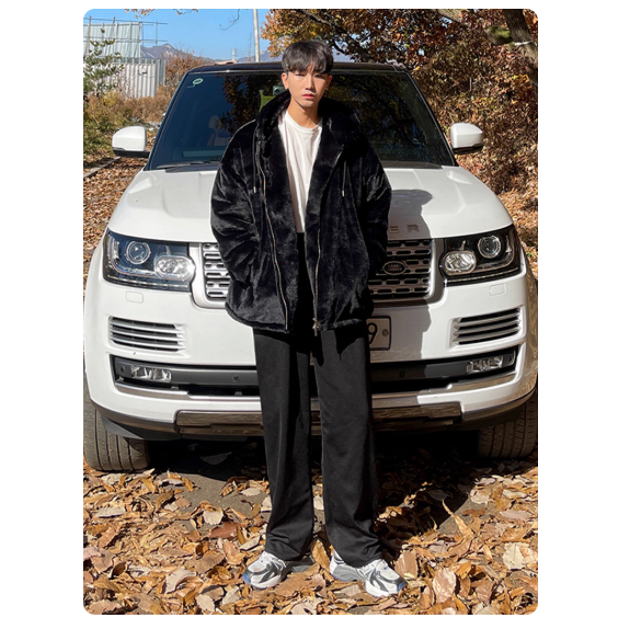 【YT SHOP】韓國｜🇰🇷｜男款｜羊羔絨外套 男士 冬季寬鬆加厚外套 韓系 穿搭 毛外套 毛絨外套-規格圖4