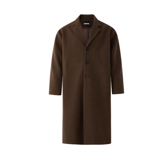 【YT SHOP】韓國｜🇰🇷｜男款｜輕熟風大衣 黑色大衣 秋冬 單排鈕扣 長版大衣 西裝大衣-細節圖5