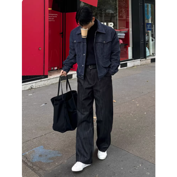 【YT SHOP】韓國｜🇰🇷｜兩色丹寧外套｜牛仔外套 韓國 穿搭 冬季 工裝 加厚 保暖-細節圖4