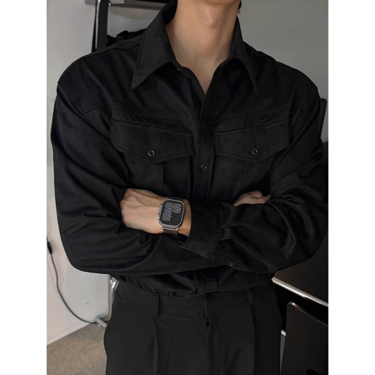 【YT SHOP】韓國｜🇰🇷｜男款｜復古風工裝長袖襯衫外套-細節圖6
