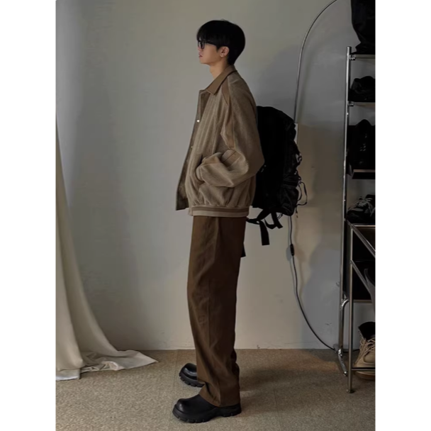 【YT SHOP】韓國｜🇰🇷｜男款｜老錢風燈芯絨翻領夾克 襯衫 外套 復古 韓系 穿搭-細節圖4