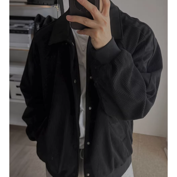 【YT SHOP】韓國｜🇰🇷｜男款｜老錢風燈芯絨翻領夾克 襯衫 外套 復古 韓系 穿搭-細節圖5