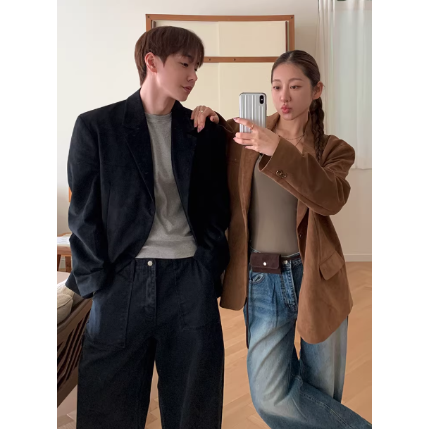【YT SHOP】韓國｜🇰🇷｜男款｜高級感休閒西裝男士 西裝外套-細節圖2