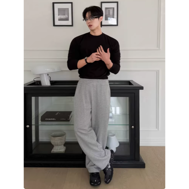 【YT SHOP】韓國｜🇰🇷｜男款｜素色長袖T恤 內裡打底 內搭 圓領長袖 T恤-細節圖4