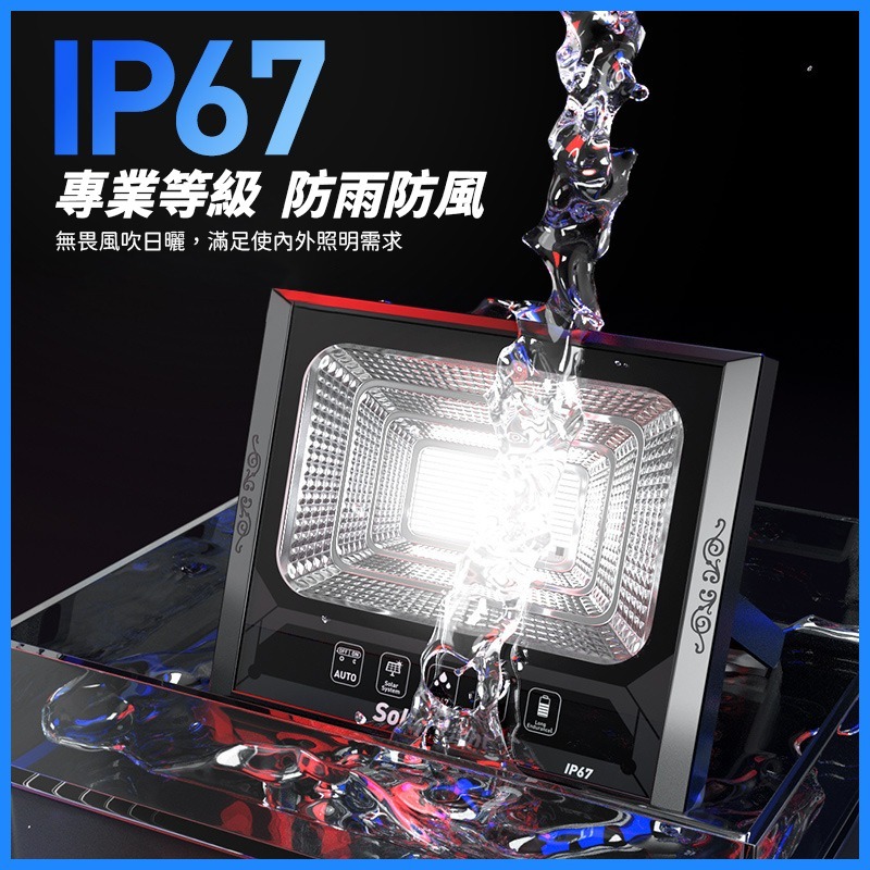 【禾統】台灣現貨 300W增亮升級款 LED智能光控太陽能感應燈 遙控定時 太陽能分體式壁燈-細節圖2