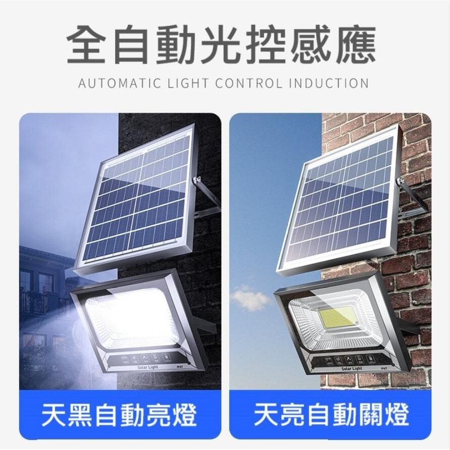 【禾統】台灣現貨 升級鋁殼款800W LED智能光控太陽能感應燈 遙控定時 太陽能分體式壁燈 路燈-細節圖3