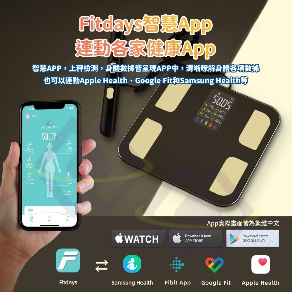 【禾統】八電極智慧體脂計Plus 體脂計 藍芽體脂計 八電極體脂計 體測儀 體脂測量儀-細節圖2