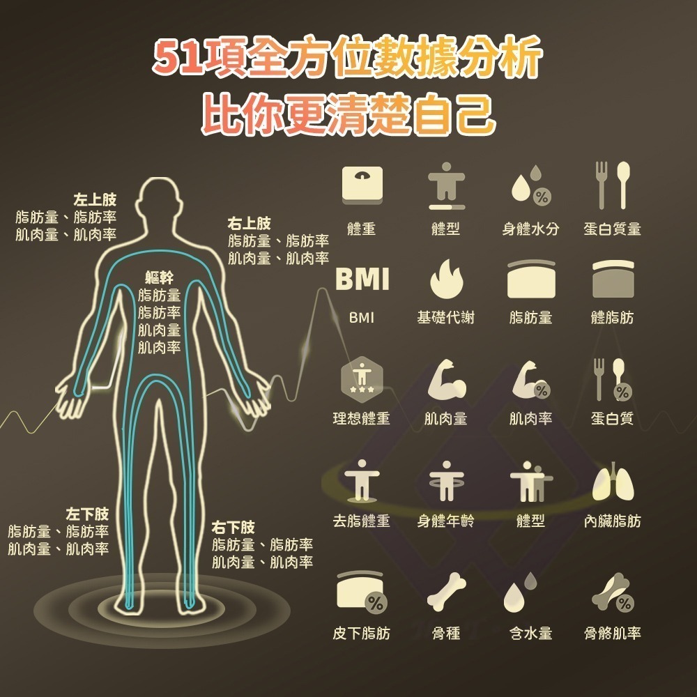 【禾統】八電極智慧體脂計Plus 體脂計 藍芽體脂計 八電極體脂計 體測儀 體脂測量儀-細節圖4