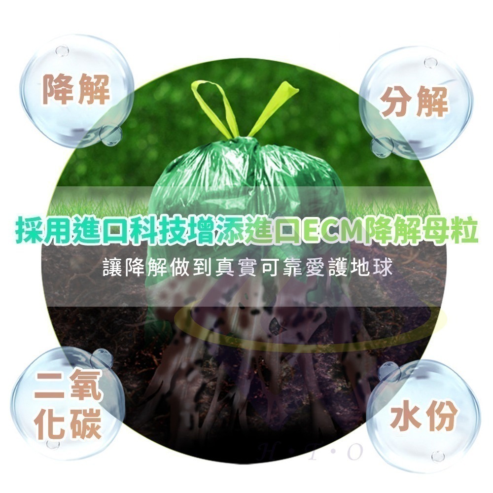 【禾統】新品上市 台灣現貨 可降解航空級抽繩垃圾袋 加厚加大 可降解 免撕垃圾袋 可分解垃圾袋 束口垃圾袋 超大垃圾袋-細節圖4