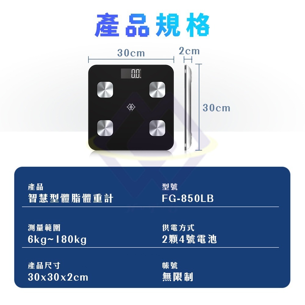 【禾統】智慧型體脂體重計 體脂計 體重計 藍芽體脂計 體重測量 體脂測量-細節圖5