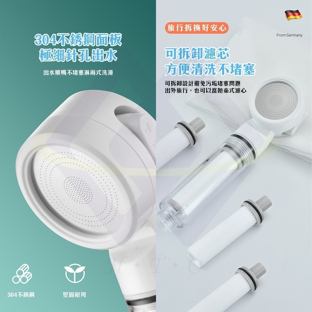 【禾統】新品上市 台灣現貨 旅用增壓蓮蓬頭 過濾花灑 過濾蓮蓬頭 增壓 減壓 淋浴蓮蓬頭 加壓蓮蓬頭 三檔出水-細節圖6