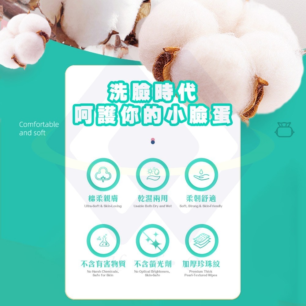 【禾統】新品上市 台灣現貨 抽取式珍珠紋柔膚洗臉巾(80抽/包) 一次性洗臉巾 抽取式洗臉巾 乾濕兩用巾 潔面巾-細節圖2