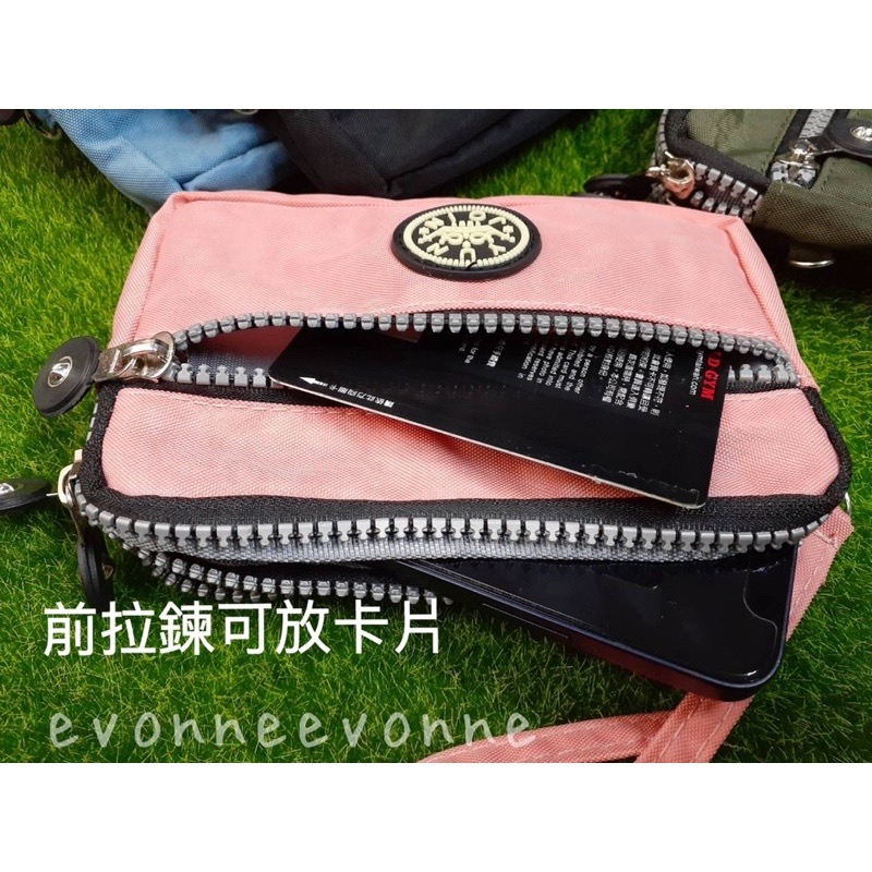 YUN JOIN 雙層拉鍊零錢包 手拿包 尼龍料 附手勾帶-細節圖4