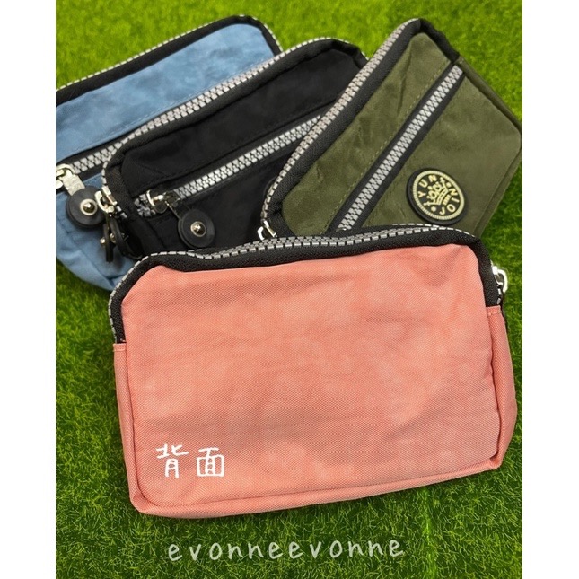 YUN JOIN 雙層拉鍊零錢包 手拿包 尼龍料 附手勾帶-細節圖5