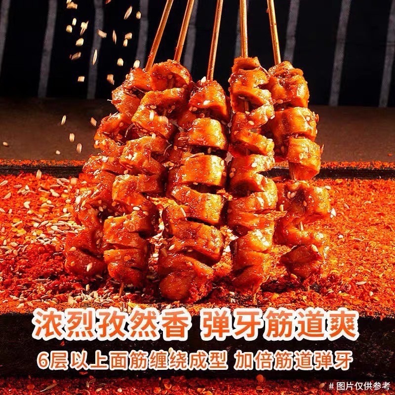 🔥萊恩購物🔥比比贊 烤面 素肉 M筋 素筋 國民美食 即食 小包裝  麻辣 條 懷舊 網紅辣片 小面 比比赞代購-細節圖2