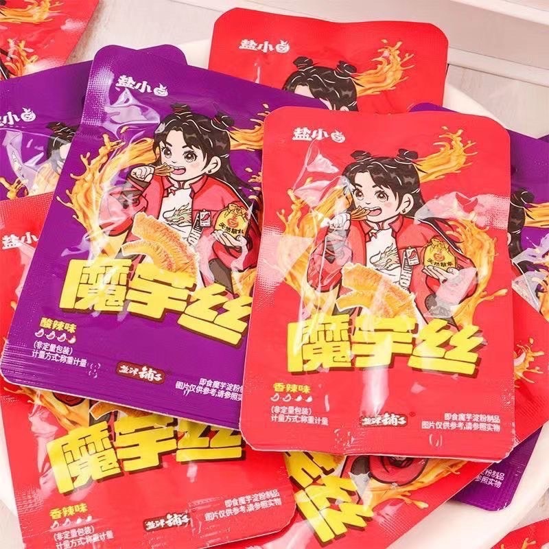 🔥萊恩購物🔥比比贊 Q魔芋 魔芋絲  蒟蒻脆 親嘴 休閒 國民美食 小包裝 麻辣 零嘴 懷舊 網紅 辣片 棒 代購-細節圖3