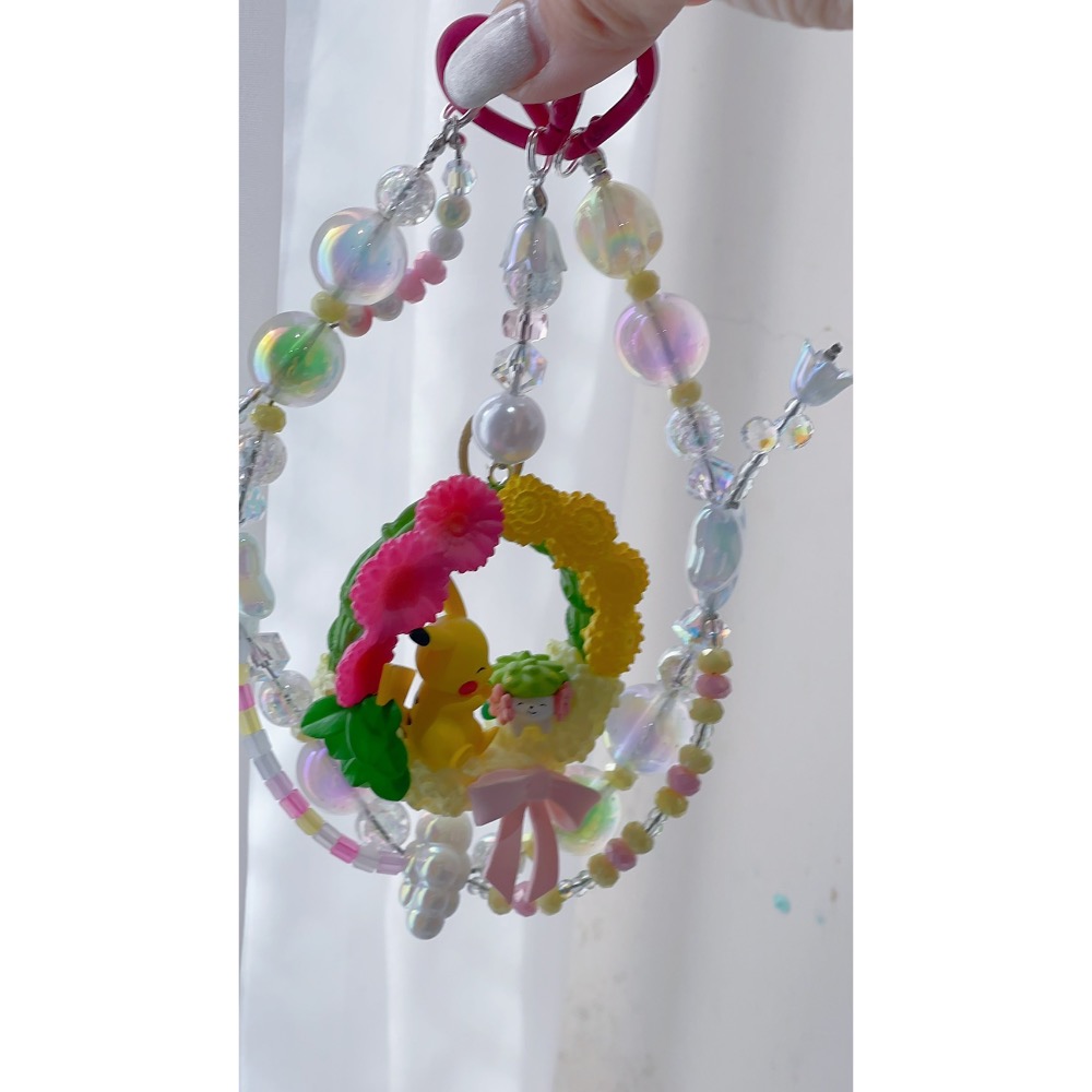 ✨全新手作✨寶可夢系列⚡️皮卡丘&謝米❤️手機掛鏈 手機掛飾 包包掛飾-細節圖2