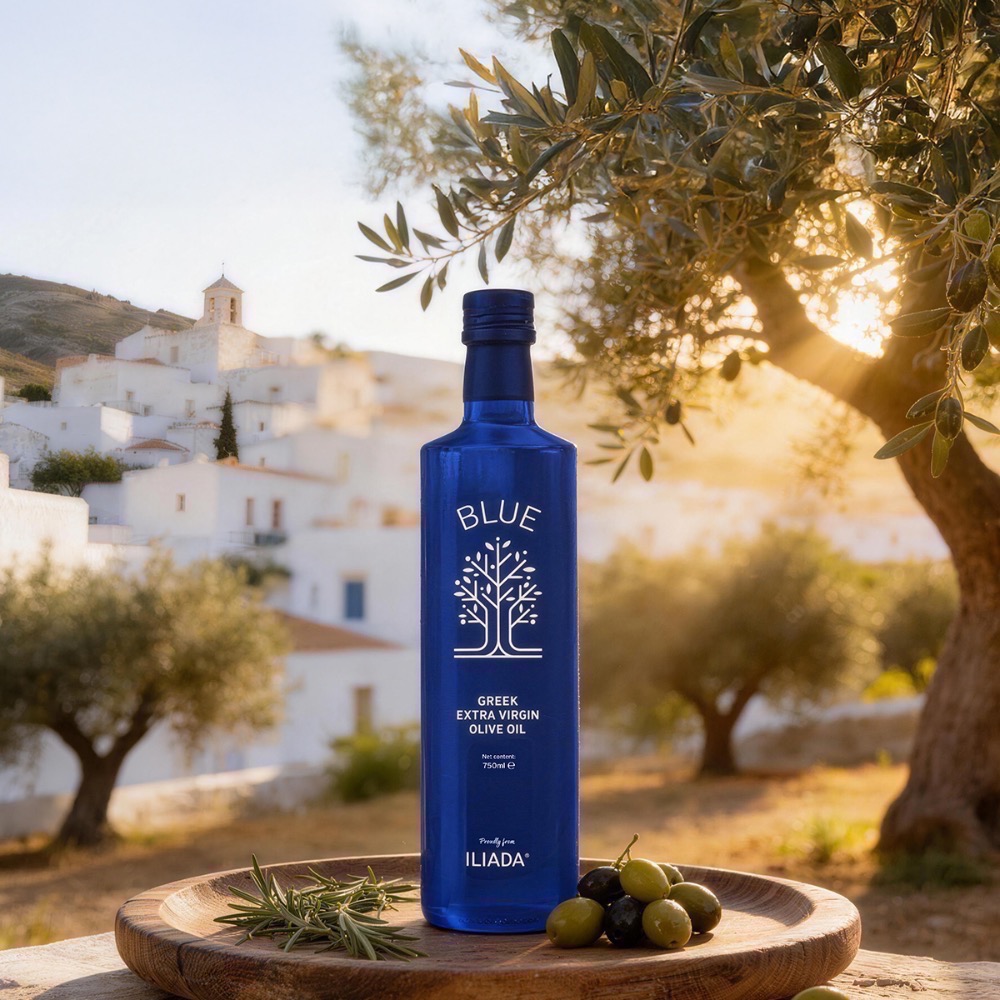 ILIADA希臘藍瓶冷壓初榨橄欖油 750ml/1瓶-細節圖2