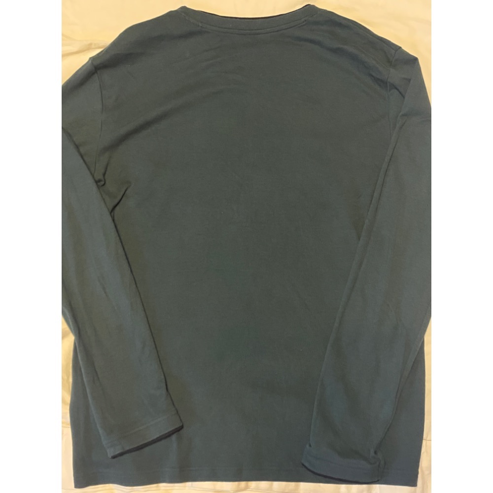 NET墨綠長袖棉T-細節圖2