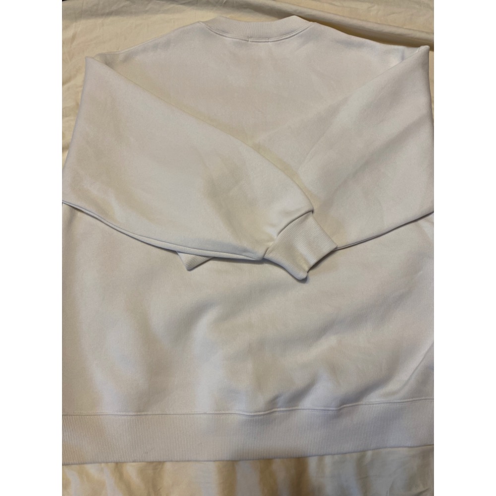 GU白色長袖棉T-細節圖2