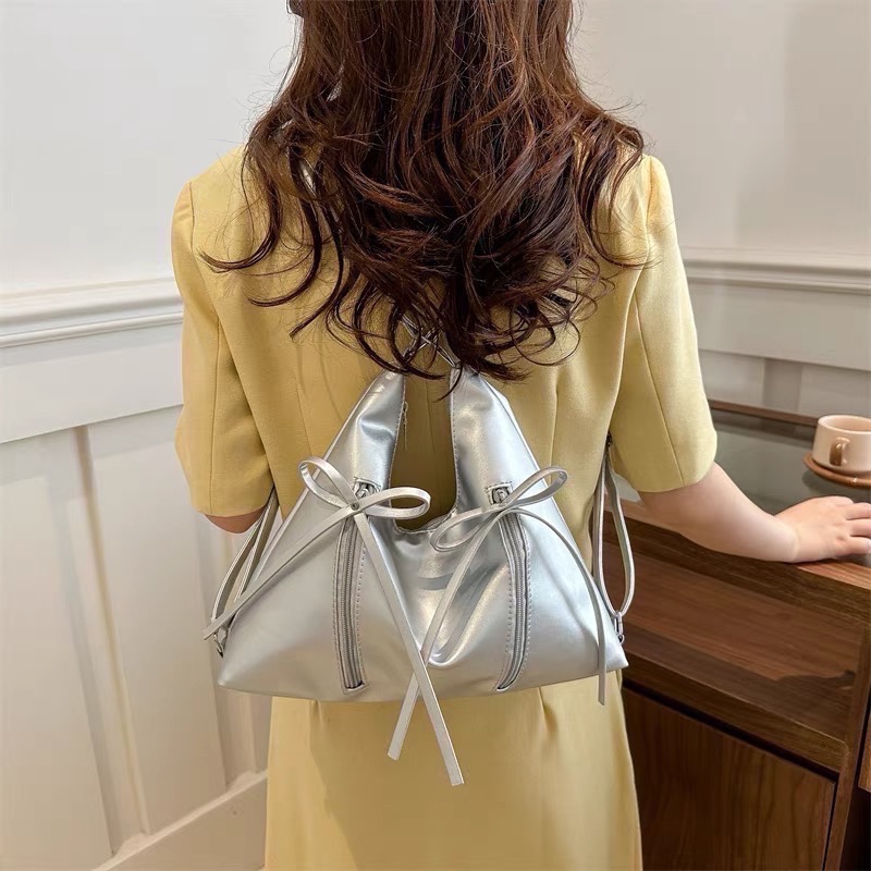 「V+ ACC」韓系蝴蝶結托特包 肩背後背包 多種背法-細節圖6