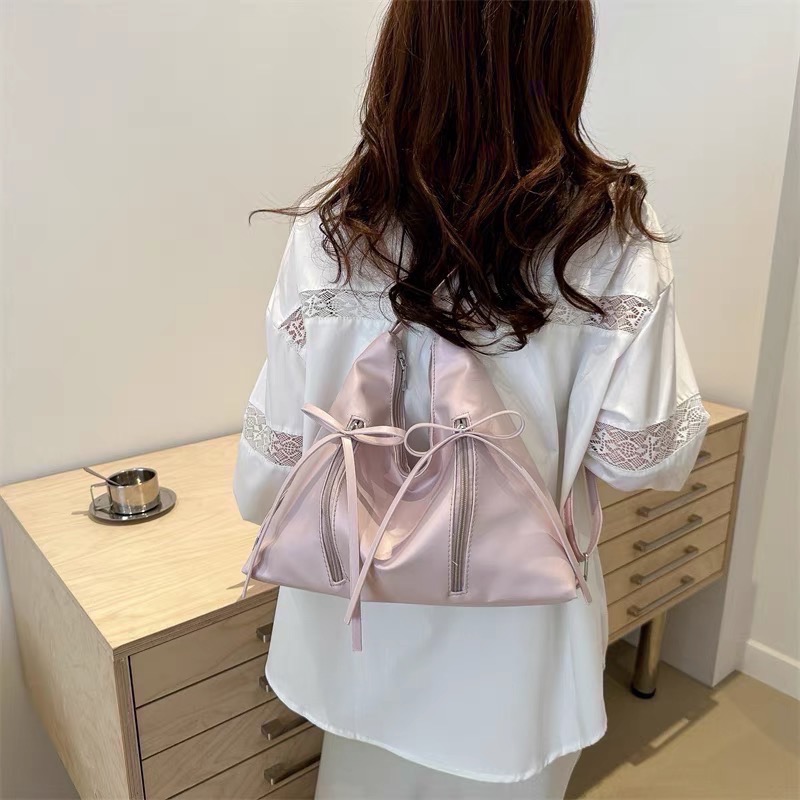 「V+ ACC」韓系蝴蝶結托特包 肩背後背包 多種背法-細節圖7