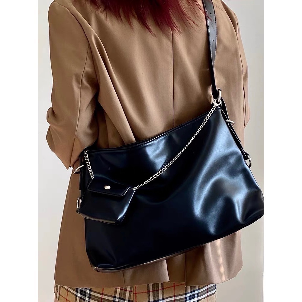 「V+ACC」韓系托特包 斜背包 大容量 附吊飾零錢包-細節圖7