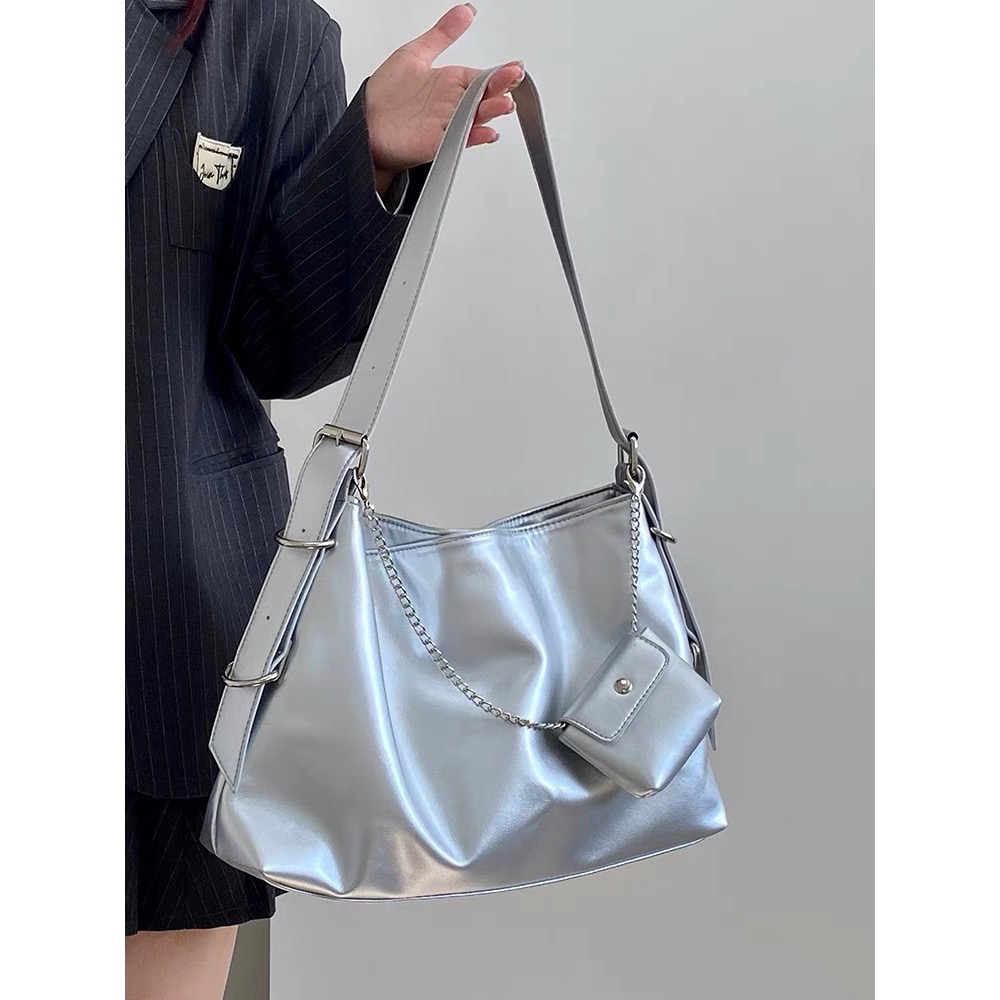 「V+ACC」韓系托特包 斜背包 大容量 附吊飾零錢包-規格圖11