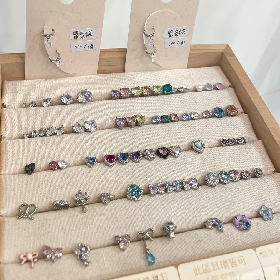 Vividom✧ 醫療鋼耳環 手術鋼 鎖珠 螺絲 轉珠 耳釘 耳骨釘-細節圖2