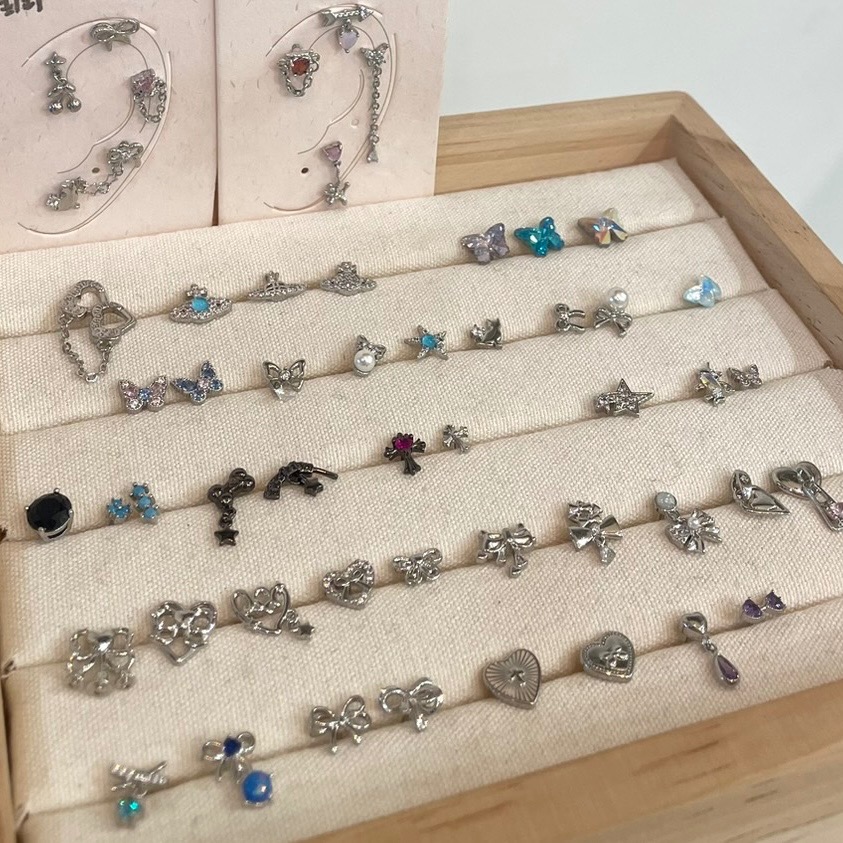 Vividom✧ 醫療鋼耳環 手術鋼 鎖珠 螺絲 轉珠 耳釘 耳骨釘-細節圖4