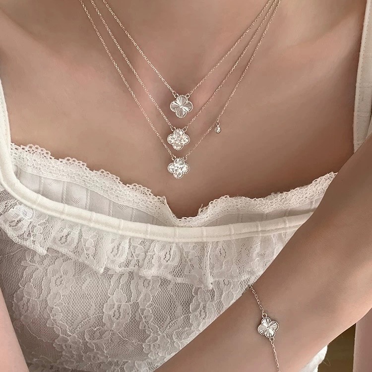 Vividom✧ 四葉草純銀項鏈 鎖骨鏈 兩款-細節圖2