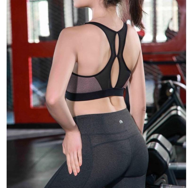 台灣現貨 美背固定式運動背心 運動內衣 網紗肩帶 固定胸墊 跑步防震 速乾透氣吸汗文胸 瑜珈運動打球必備快乾-細節圖9