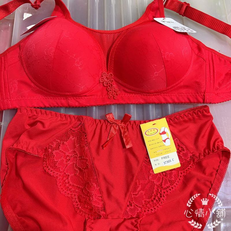 熱銷台灣現貨 過年必備紅色內衣 無鋼圈調整型 成套大碼內衣 加大尺碼 高cp值 工廠直銷 大罩杯 高級感 蕾絲 性感百搭-細節圖8