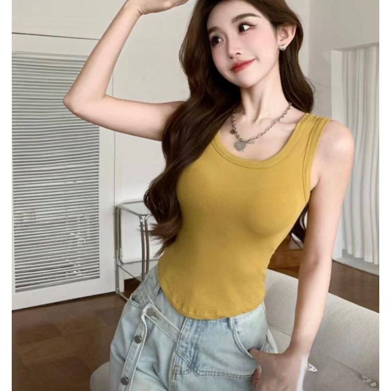 韓版吊帶背心 時尚美背無袖上衣 帶胸墊加絨加厚 柔軟內搭 時尚簡約寬肩帶內搭背心 打底外衣穿搭 立體罩杯透氣無鋼圈713-細節圖7