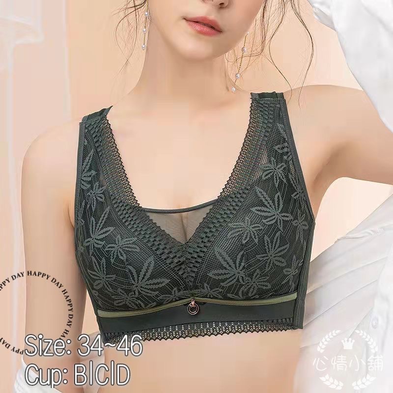 ￼現貨主打熱銷 CDEF大碼到46號 性感涼感乳膠內杯 寬版調整型立體杯無鋼圈內衣 氣質高雅蕾絲 高彈性面料 |3434-細節圖2