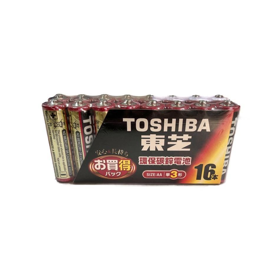 【盈億商行】 TOSHIBA東芝 碳鋅電池 AA電池 3號電池 AAA電池 4號電池 1.5V 16入 環保包裝-細節圖2