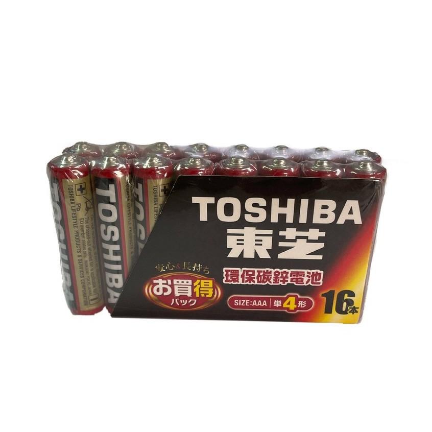 【盈億商行】 TOSHIBA東芝 碳鋅電池 AA電池 3號電池 AAA電池 4號電池 1.5V 16入 環保包裝-細節圖3
