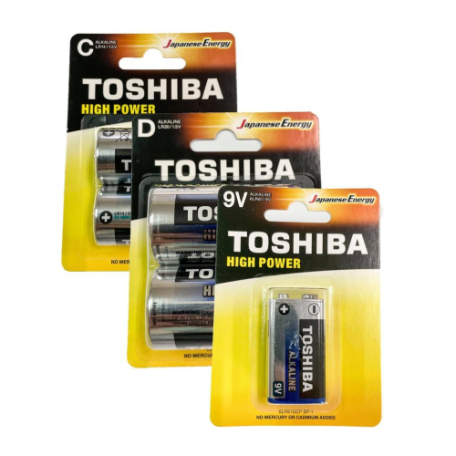 【盈億商行】 TOSHIBA東芝 鹼性電池 1號電池 2號電池 九伏特電池 四角電池 1.5V 9V 卡裝