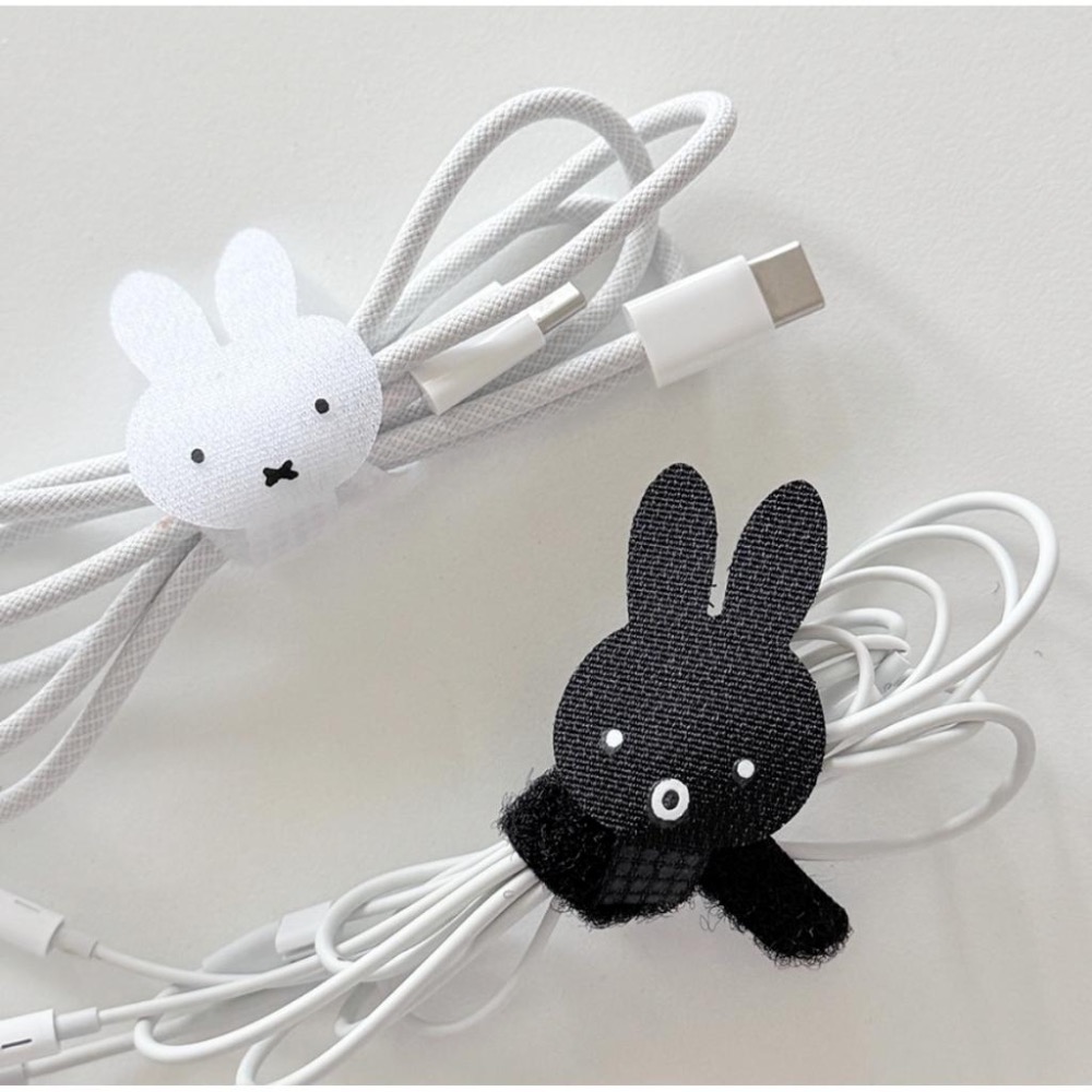 📌現貨 🇯🇵日本 MIFFY x Dick Bruna 兔兔造型魔鬼氈理線帶 3入組 黑/白-細節圖3