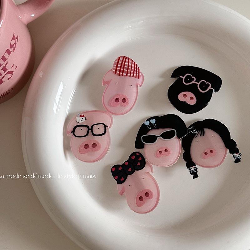 📌現貨 通通可愛多巴胺髮夾 2隻裝小貓小狗叉子湯匙髮夾 搞笑髮夾 小貓髮夾 小狗髮夾 劉海側夾髮飾 髮夾 2入髮夾 可愛-細節圖3
